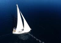 Segelyacht Segel Segelyacht Segelboot elan 45 impression blaues Meer